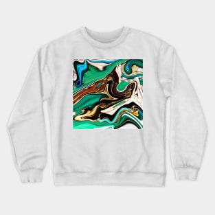 Green Abstract marble Crewneck Sweatshirt